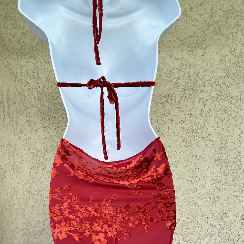 Exotic Dancewear Gown Cowl Neck Stripper Dress Asymmetrical Hemline XS-XL - Picture 5 of 6